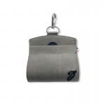 Patch coloris unis gris souris logo noir