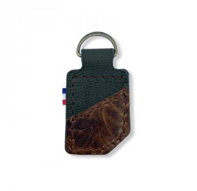 Redresseur bicolore cuir vert bouteille / kangourou