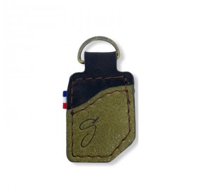 Redresseur bicolore cuir marron / golden olive