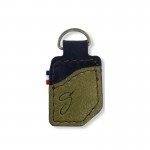 Redresseur bicolore cuir marron / golden olive