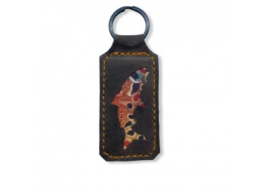 Porte clés cuirs marron et brown trout