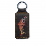 Porte clés cuirs marron et brown trout