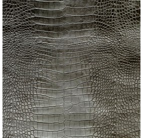 Cuir de chèvre imitation croco noir