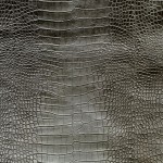 Cuir de chèvre imitation croco noir