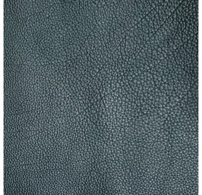 Cuir grainé bleu pétrole