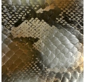 Cuir cobra teint cuivre argent