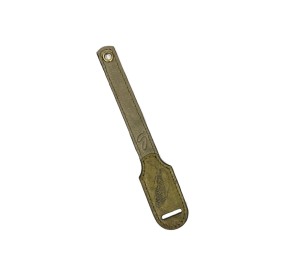 Languette bicolore cuir gris et Zendala