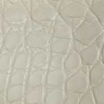 Cuir de croco blanc mate