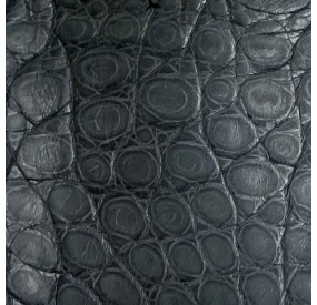 Cuir de croco gris foncé mate