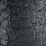 Cuir de croco gris foncé mate